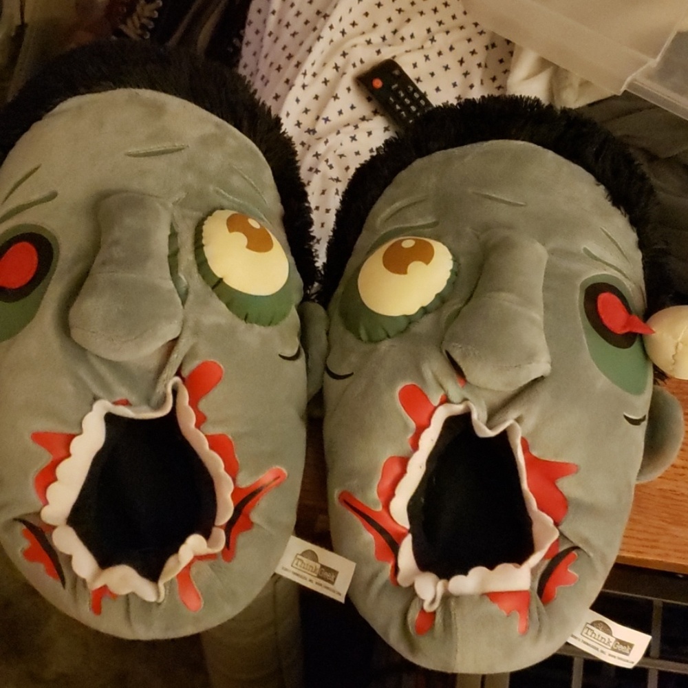 Fun zombie slippers